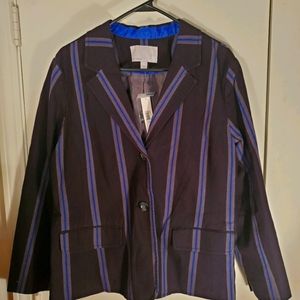 🥨2 for$30 Blue and Black Striped Blazer